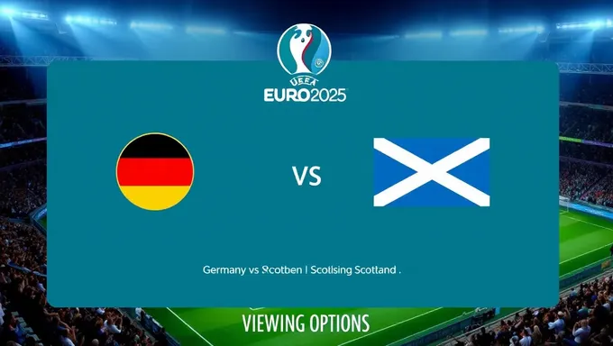 Opciones de visualización para el partido de Alemania vs Escocia en la UEFA Euro 2025: comparadas