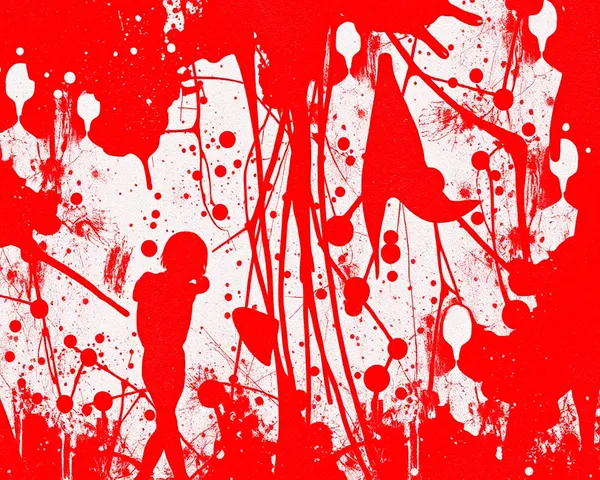 Padrón de pintura de grunge rojo en formato PNG de papel de pared