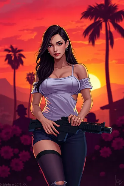 Papel de Pared de Chica de GTA V de Alta Calidad 4K