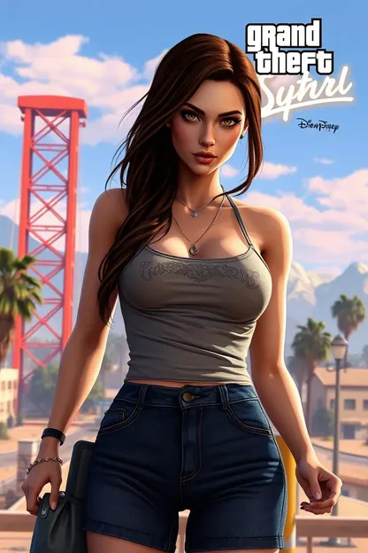 Parche de pared de chica de GTA V de tamaño 4K