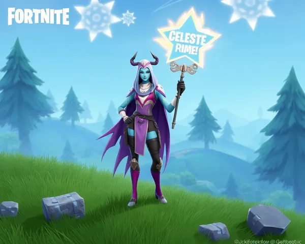 Parte de la Actualización de Fortnite, Piel de PNG Celeste