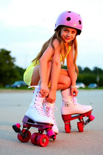 Patines de ruedas para niñas con práctica