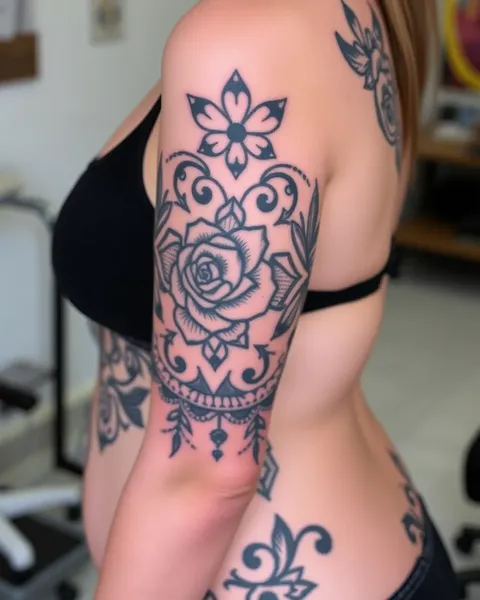 Patrones Intricados en Diseños de Tatuajes Femeninos