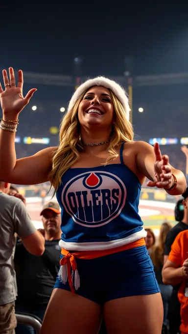 Pechos del Fan de Oilers Atraen la Atención de los Medios