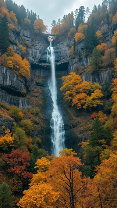 Pechos que Cae en el Entorno Natural de Otoño