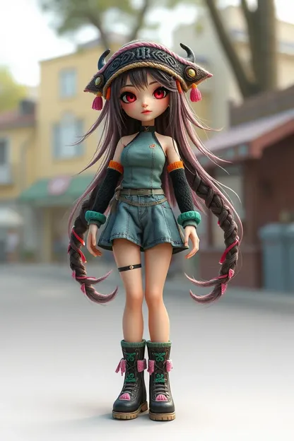 Personaje de diseño de 3D personalizado de niña: Diseño de personaje de 3D personalizado