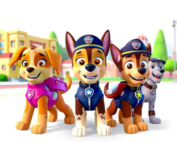 Personajes de Paw Patrol en formato PNG para animación y juegos