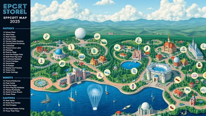 Planes de expansión futura de Walt Disney World en el mapa de Epcot 2025