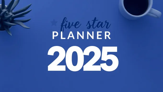 Planificador de 5 estrellas para el año calendario 2025-25