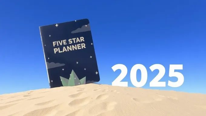 Planificador de cinco estrellas 2025-25 para establecer metas