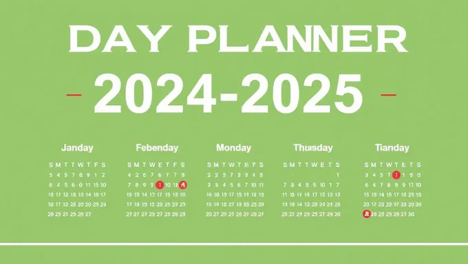 Planificador de días 2024-2025 para una mejor asignación de tiempo