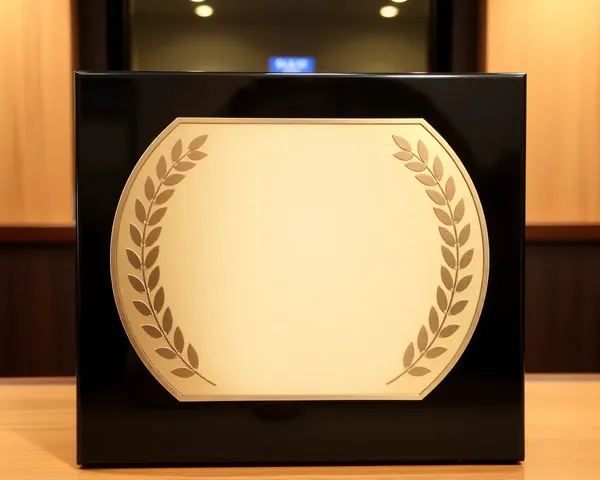 Plantilla de diseño de placa de premios en blanco en formato PNG