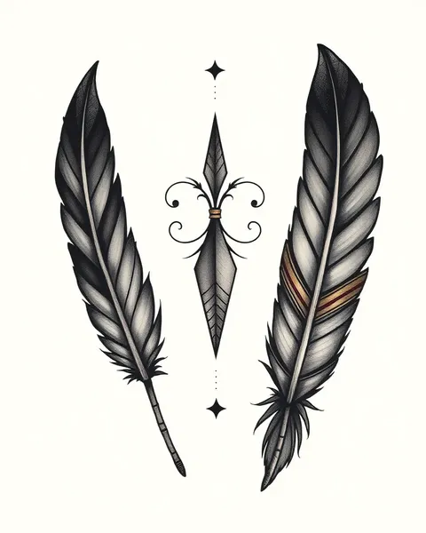 Plumas en tatuajes: representación de espiritualidad