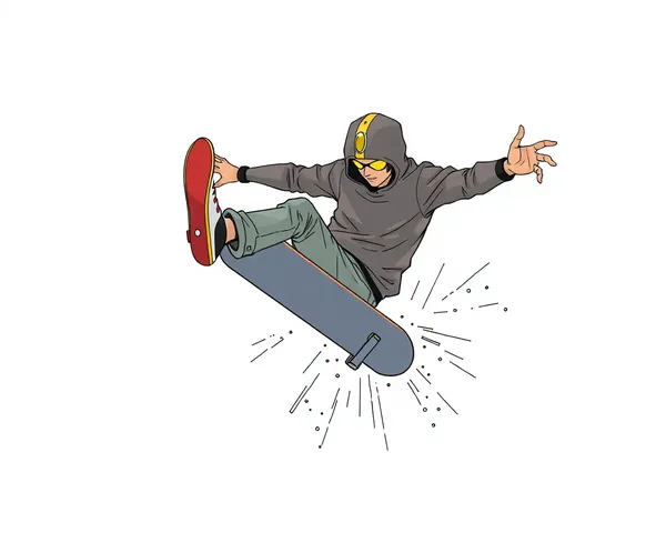 Png de Kickflip: Imagen de kickflip de skateboard en png