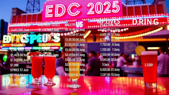 Precios de Bebidas para Admisión General de EDC 2025 Revelados