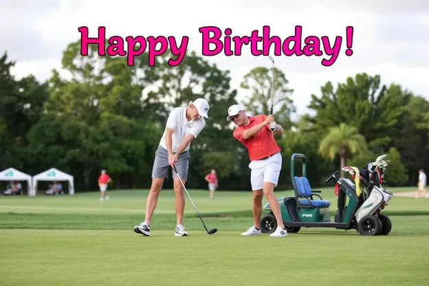 Preciosas imágenes de golf y cumpleaños con recuerdos felices