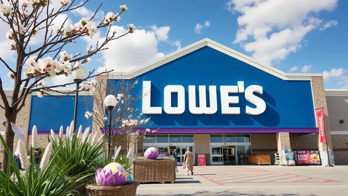 Pregunta sobre horarios de tienda de Pascua de Lowes en 2025