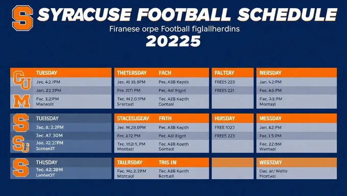 Prepárate para el calendario de partidos de fútbol de Syracuse 2025