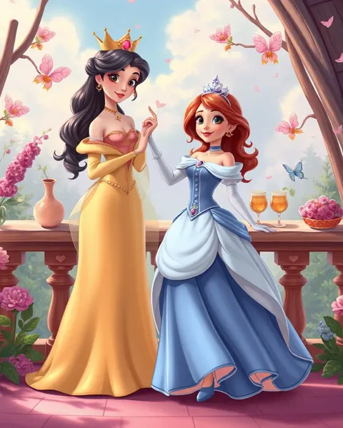 Princesas Reales en Imágenes de Fantasía de Dibujos Animados