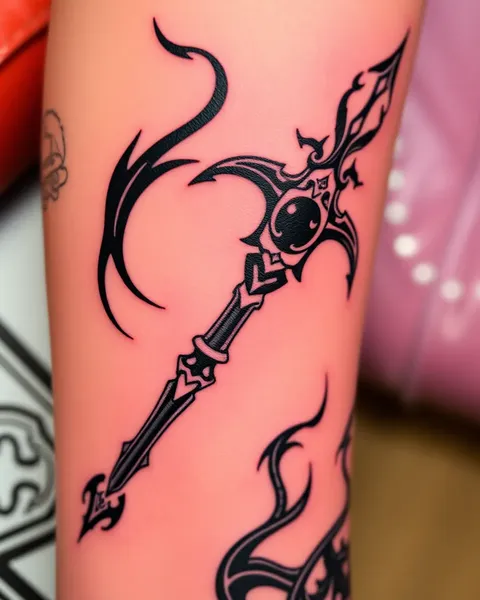 Proceso de diseño de tatuaje de Keyblade de Reinos del Corazón