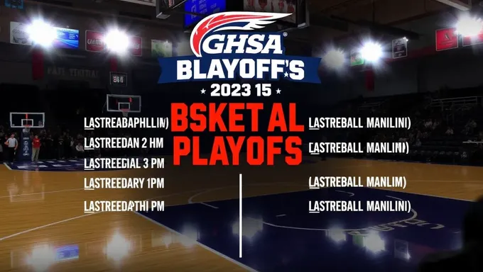 Programa de Playoffs de Baloncesto de Ghsa 2025 de Cuartos de Final