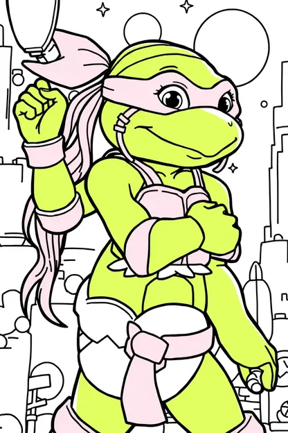 Páginas de Colorear de Niña de Tmnt Gratis para Imprimir