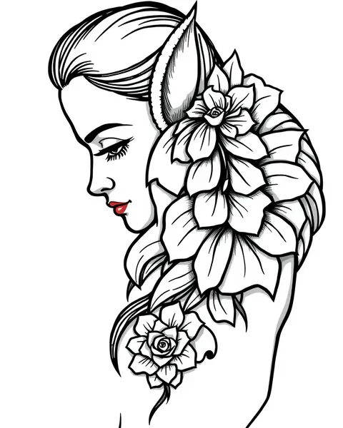 Páginas de Colorear de Tatuajes para Inspiración Artística