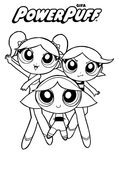 Páginas de colorear de Girls Powerpuff Imprimibles