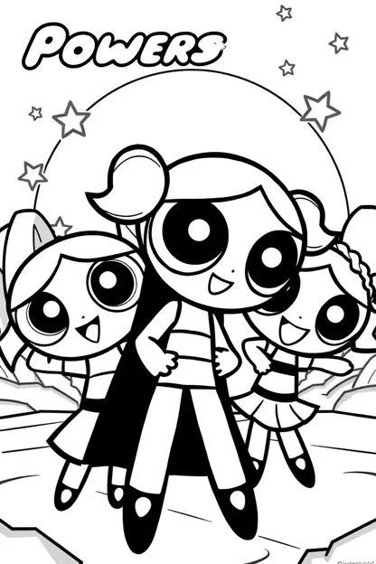 Páginas de colorear de Powerpuff Girls para imprimir en línea