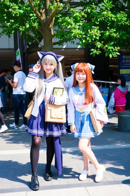 Público Japonés Ve a las Chicas de Cosplay Realizan Actos Creativos