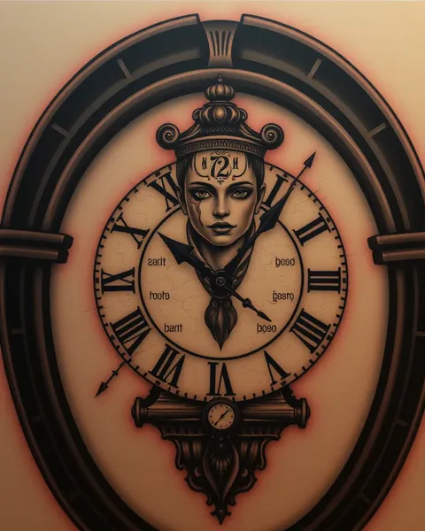 Reloj de tatuaje roto: Reloj de tatuaje con mano rota