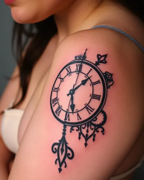 Reloj roto: idea de diseño de tatuaje de reloj roto