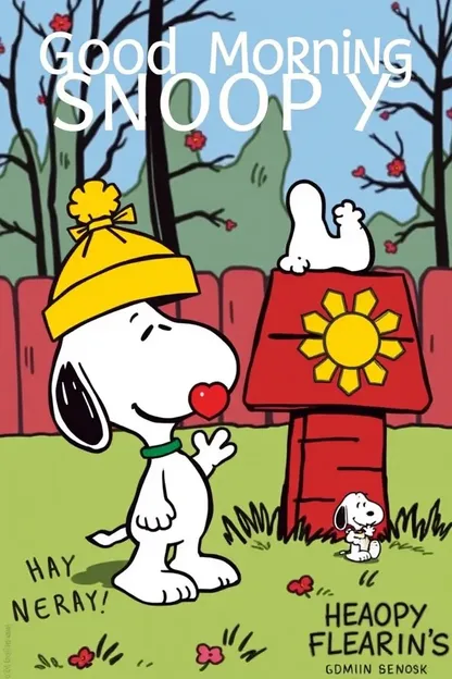 Repositorio de imágenes de Snoopy por la mañana