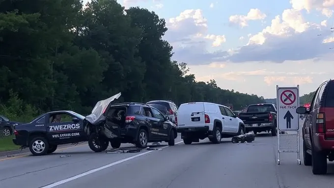 Restos del accidente I59 en el condado de Etowah, Alabama, el 28 de julio de 2025