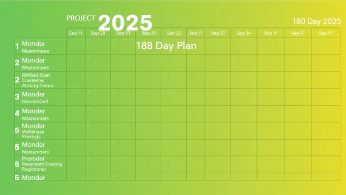 Resumen del plan de 180 días del proyecto 2025