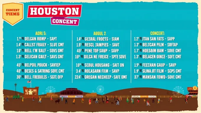 Revelado el horario y el programa de concierto del Rodeo de Houston 2025