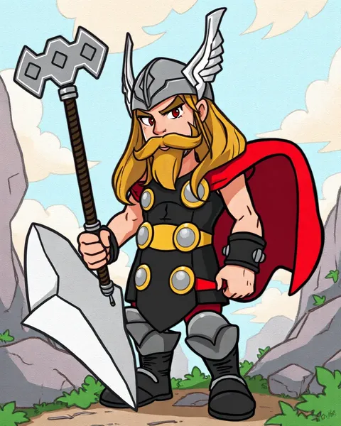 Revisión de imágenes de dibujos animados de Thor