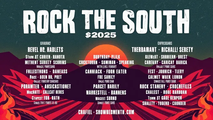 Rock the South 2025 Lineup Ofrece algo para todos