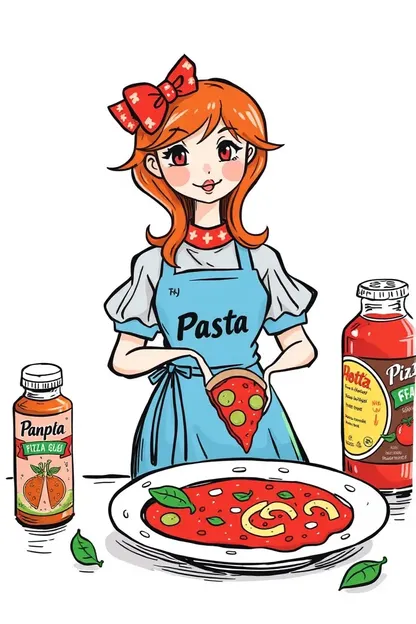 Salsa de pasta para la pizza especial de la chica