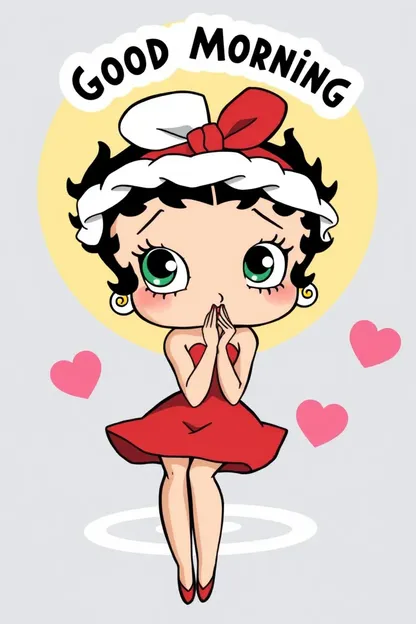 Saludo matutino con imágenes de Betty Boop