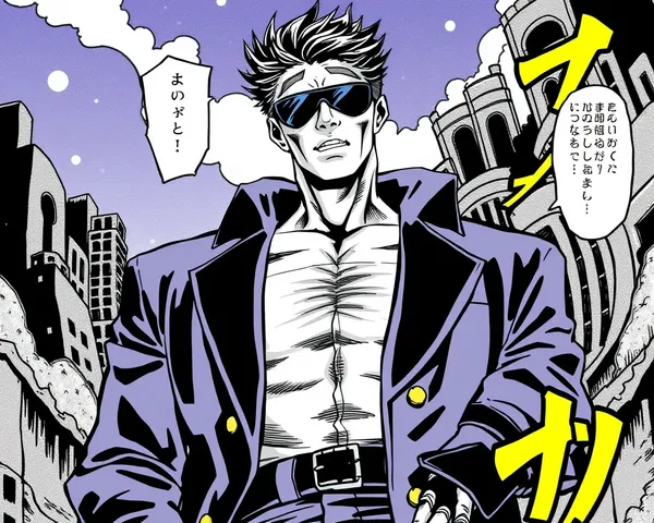 Se Encontró la Imagen PNG de Manga P4 de Jotaro Kujo