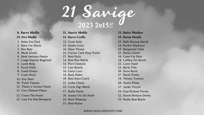 Se desvela el setlist del concierto de 21 Savage en 2025