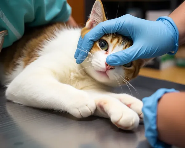 Se divulgó fotos de curación de gatos castrados