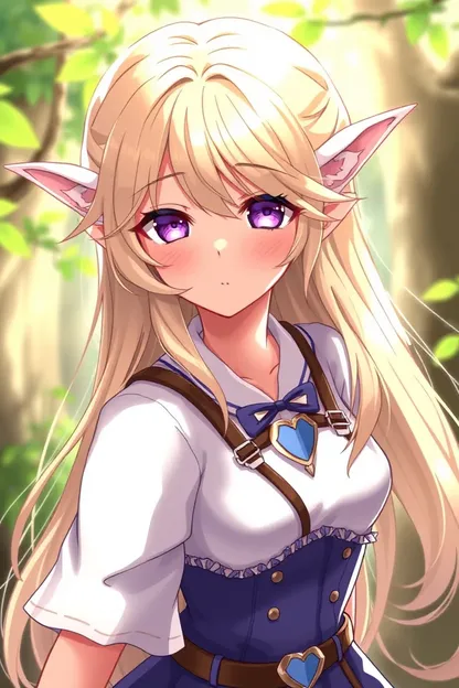 Se encuentra de nuevo la imagen de perfil de elfo de la chica de anime rubia Pfp todos los días