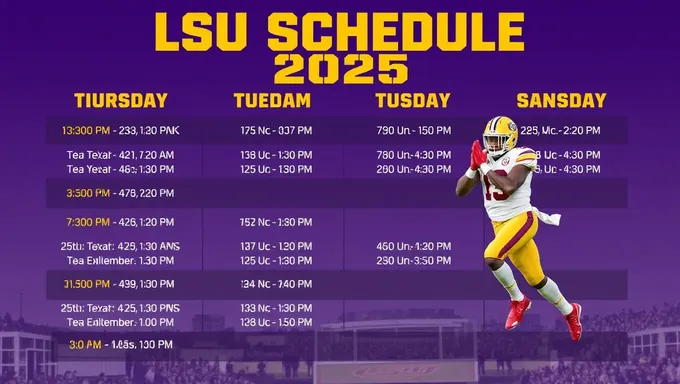 Se ha anunciado el calendario de LSU para 2025 con fechas clave