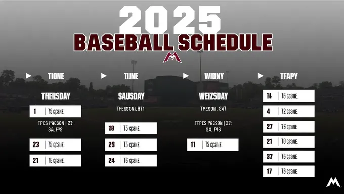 Se ha lanzado el calendario de partidos de béisbol de MS para 2025