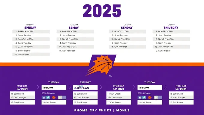 Se ha revelado el calendario de partidos de los Suns de Phoenix para 2025