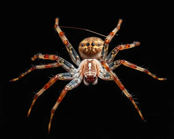 Se muestra la fang de una araña en 6