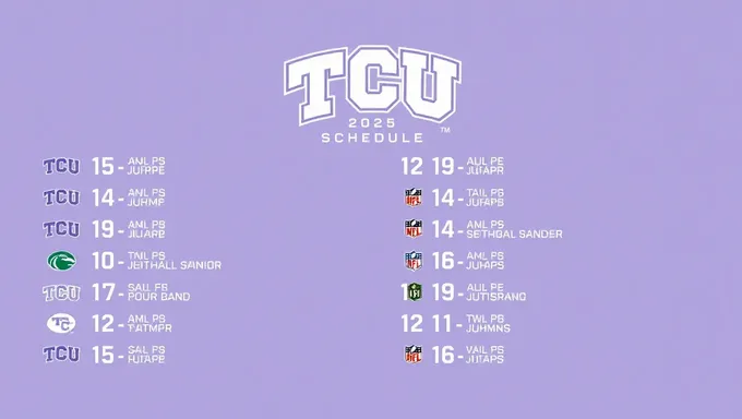 Se publica el horario oficial de fútbol de TCU para 2025