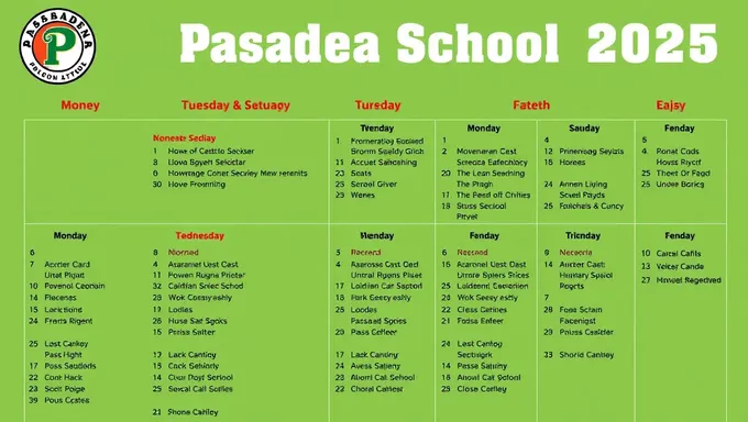 Se publicó el calendario de Pasadena ISD de 2025 a 2025